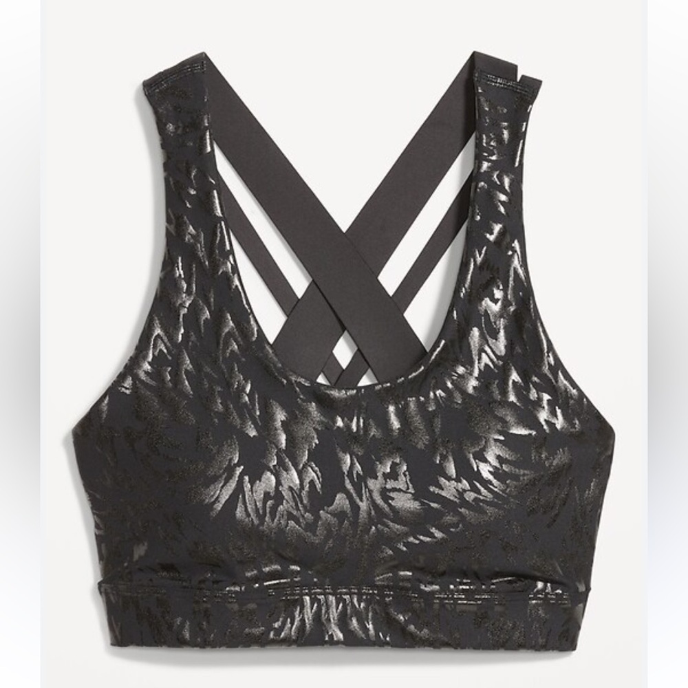 Old Navy Medium Support PowerSoft Cross-Back Sports Bra